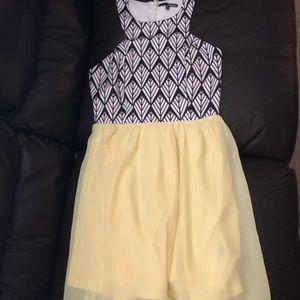 Yellow print dress